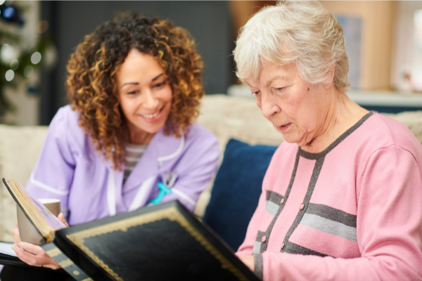 Nurse & Patient Reading Book